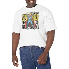 Marvel Büyük ve Uzun Klasik Eller Yukarı White Erkek T-shirt