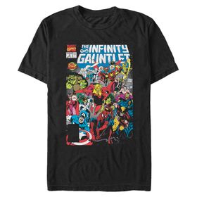 Marvel Büyük ve Uzun Klasik Evren Savaşı Üst Kısa Kollu Siyah Erkek T-shirt