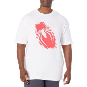 Marvel Büyük ve Uzun Klasik Fırça Logolu White Erkek T-shirt