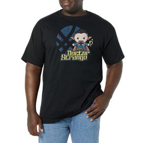 Marvel Büyük ve Uzun Klasik Garip Kawaii Üst Kısa Kollu Siyah Erkek T-shirt