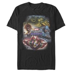 Marvel Büyük ve Uzun Klasik Gelecek Takımı Üst Kısa Kollu Siyah Erkek T-shirt