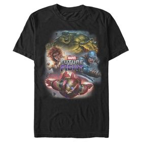 Marvel Büyük ve Uzun Klasik Gelecek Takımı Üst Kısa Kollu Siyah Erkek T-shirt