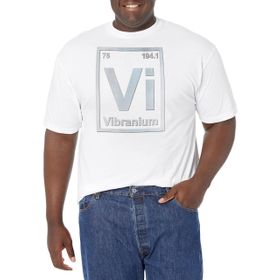 Marvel Büyük ve Uzun Klasik Gerçek Çelik White Erkek T-shirt
