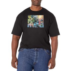 Marvel Büyük ve Uzun Klasik Gergedan Örümcek Adam Üst Kısa Kollu Siyah Erkek T-shirt