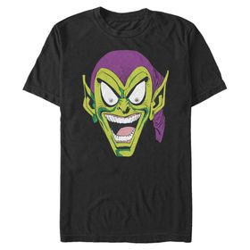 Marvel Büyük ve Uzun Klasik Goblin Kafası Üst Kısa Kollu Siyah Erkek T-shirt