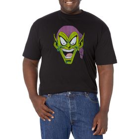 Marvel Büyük ve Uzun Klasik Goblin Kafası Üst Kısa Kollu Siyah Erkek T-shirt