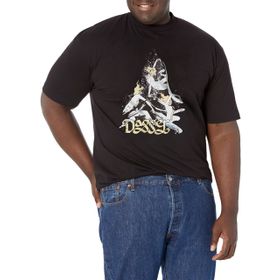 Marvel Büyük ve Uzun Klasik Hançer Üst Kısa Kollu Siyah Erkek T-shirt