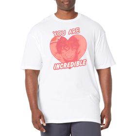 Marvel Büyük ve Uzun Klasik İnanılmaz Kalp White Erkek T-shirt