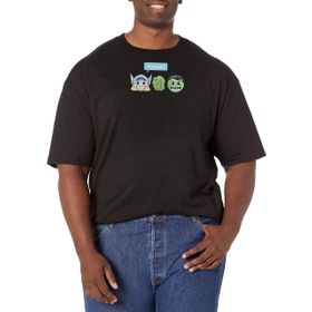 Marvel Büyük ve Uzun Klasik İş Arkadaşı Emoji Üst Kısa Kollu Siyah Erkek T-shirt