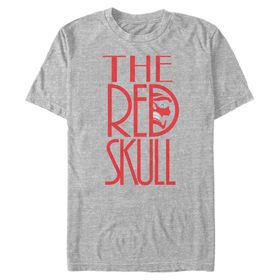 Marvel Büyük ve Uzun Klasik İstiflenmiş Kafatası Athletic Heather Erkek T-shirt