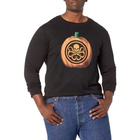 Marvel Büyük ve Uzun Klasik Kafatası Kabak Üst Kısa Kollu Siyah Erkek T-shirt