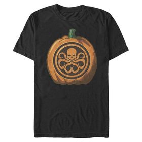 Marvel Büyük ve Uzun Klasik Kafatası Kabak Üst Kısa Kollu Siyah Erkek T-shirt