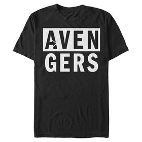 Marvel Büyük ve Uzun Klasik Kamuflaj Avengers Simgesi Üst Kısa Kollu Siyah Erkek T-shirt