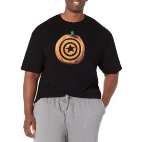 Marvel Büyük ve Uzun Klasik Kaptan Kabak Üst Kısa Kollu Siyah Erkek T-shirt