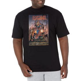 Marvel Büyük ve Uzun Klasik Kaptan Üst Kısa Kollu Siyah Erkek T-shirt