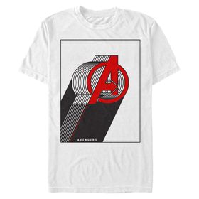 Marvel Büyük ve Uzun Klasik Katmanlı Yenilmezler White Erkek T-shirt