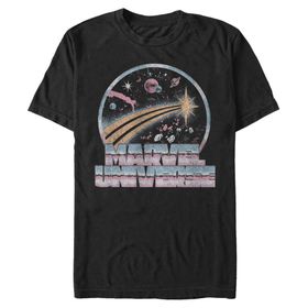 Marvel Büyük ve Uzun Klasik Marv Universe Üst Kısa Kollu Siyah Erkek T-shirt