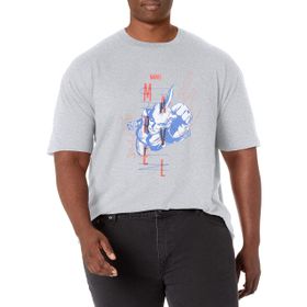Marvel Büyük ve Uzun Klasik Mavi Athletic Heather Erkek T-shirt