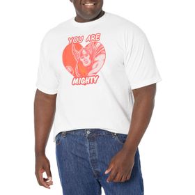 Marvel Büyük ve Uzun Klasik Mighty Heart White Erkek T-shirt