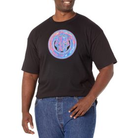 Marvel Büyük ve Uzun Klasik Neon Kalkan Üst Kısa Kollu Siyah Erkek T-shirt