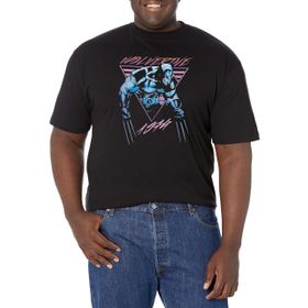 Marvel Büyük ve Uzun Klasik Neon Logan Üst Kısa Kollu Siyah Erkek T-shirt