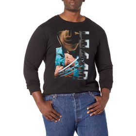 Marvel Büyük ve Uzun Klasik Neon Logan Üst Kısa Kollu Siyah Erkek T-shirt