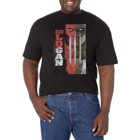 Marvel Büyük ve Uzun Klasik Neon Logan Üst Kısa Kollu Siyah Erkek T-shirt