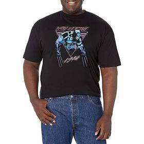 Marvel Büyük ve Uzun Klasik Neon Logan Üst Kısa Kollu Siyah Erkek T-shirt