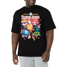 Marvel Büyük ve Uzun Klasik Öğretim 3. Sınıf Üst Kısa Kollu Siyah Erkek T-shirt
