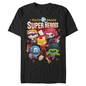 Marvel Büyük ve Uzun Klasik Öğretim 3. Sınıf Üst Kısa Kollu Siyah Erkek T-shirt