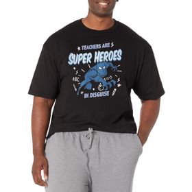 Marvel Büyük ve Uzun Klasik Öğretmen Panter Üst Kısa Kollu Siyah Erkek T-shirt