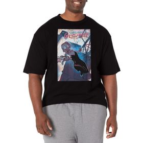 Marvel Büyük ve Uzun Klasik Örümcek Gwen Üst Kısa Kollu Siyah Erkek T-shirt