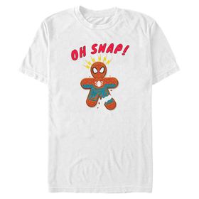 Marvel Büyük ve Uzun Klasik Örümcek Kurabiye White Erkek T-shirt