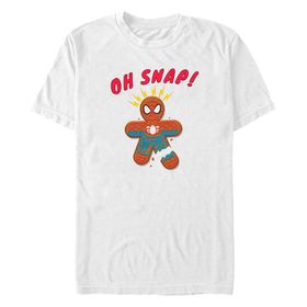 Marvel Büyük ve Uzun Klasik Örümcek Kurabiye White Erkek T-shirt