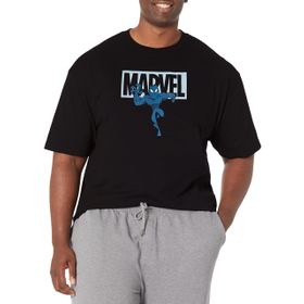 Marvel Büyük ve Uzun Klasik Panter Kostümü Üst Kısa Kollu Siyah Erkek T-shirt
