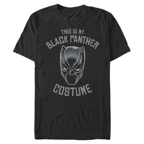 Marvel Büyük ve Uzun Klasik Panter Kostümü Üst Kısa Kollu Siyah Erkek T-shirt