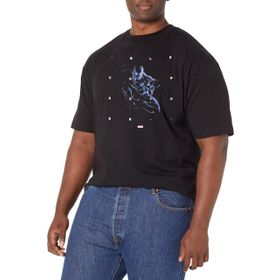 Marvel Büyük ve Uzun Klasik Panter Şekilleri Üst Kısa Kollu Siyah Erkek T-shirt