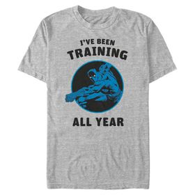 Marvel Büyük ve Uzun Klasik Panter Yıl Eğitimi Athletic Heather Erkek T-shirt