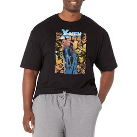 Marvel Büyük ve Uzun Klasik Parçalanmış Cam Üst Kısa Kollu Siyah Erkek T-shirt