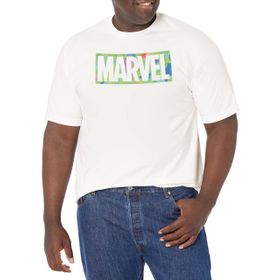 Marvel Büyük ve Uzun Klasik Renkli White Erkek T-shirt