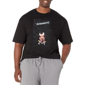 Marvel Büyük ve Uzun Klasik Runaways Üst Kısa Kollu Siyah Erkek T-shirt