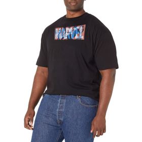 Marvel Büyük ve Uzun Klasik Şapka Üst Kısa Kollu Siyah Erkek T-shirt