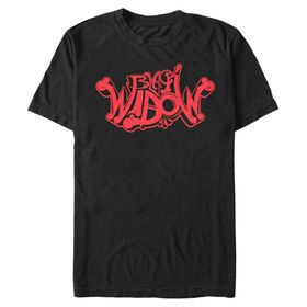 Marvel Büyük ve Uzun Klasik Sokak Dul Üst Kısa Kollu Siyah Erkek T-shirt