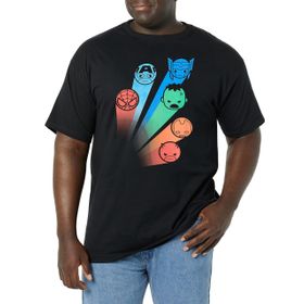 Marvel Büyük ve Uzun Klasik Spot Lambaları Üst Kısa Kollu Siyah Erkek T-shirt