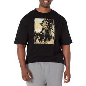 Marvel Büyük ve Uzun Klasik Taht Odası Üst Kısa Kollu Siyah Erkek T-shirt