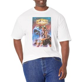Marvel Büyük ve Uzun Klasik Thanos Prime White Erkek T-shirt