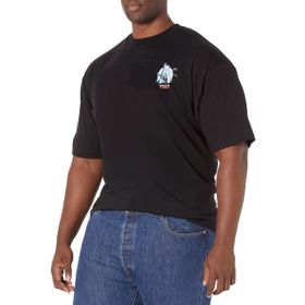 Marvel Büyük ve Uzun Klasik Thor Rozet Üst Kısa Kollu Siyah Erkek T-shirt