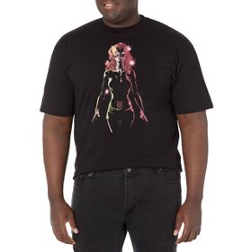 Marvel Büyük ve Uzun Klasik Üst Kısa Kollu Siyah Erkek T-shirt