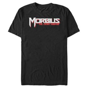 Marvel Büyük ve Uzun Klasik Vampir Morbius Üst Kısa Kollu Siyah Erkek T-shirt
