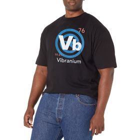 Marvel Büyük ve Uzun Klasik Vatansever Element Üst Kısa Kollu Siyah Erkek T-shirt